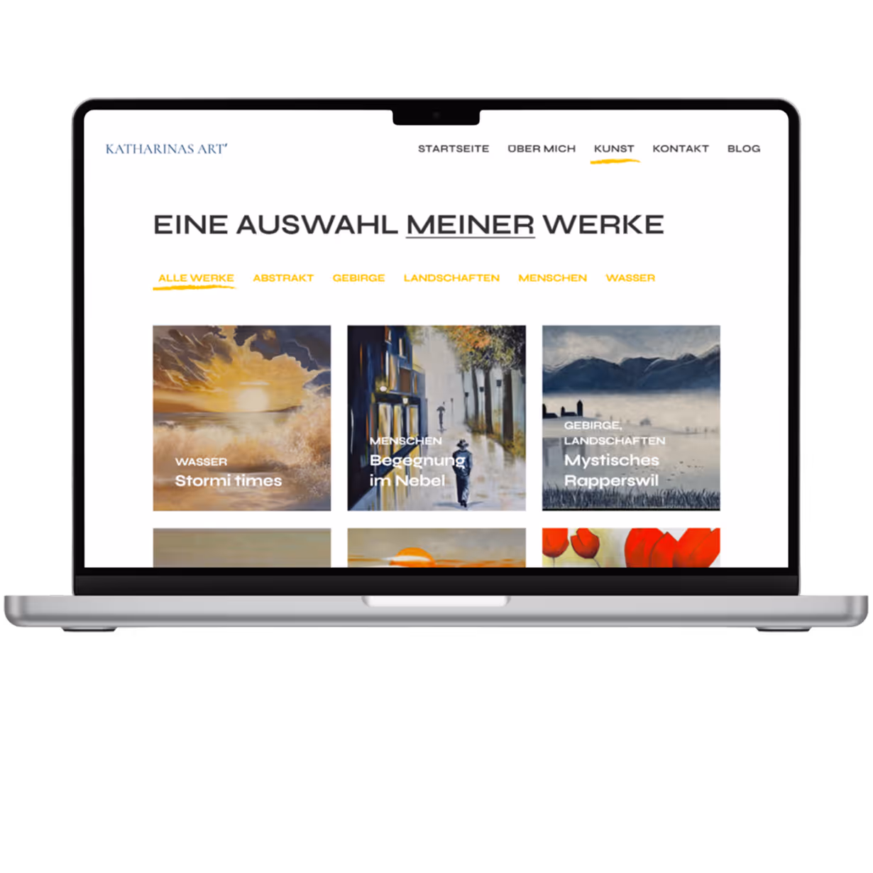 Katharina Rochat Website auf Desktop
