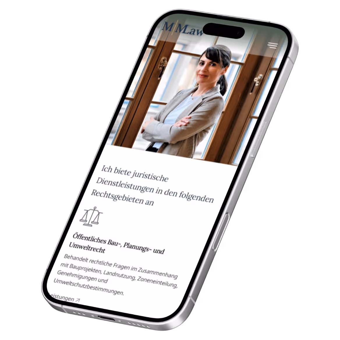 Marisa Mastronardi Website auf Mobile