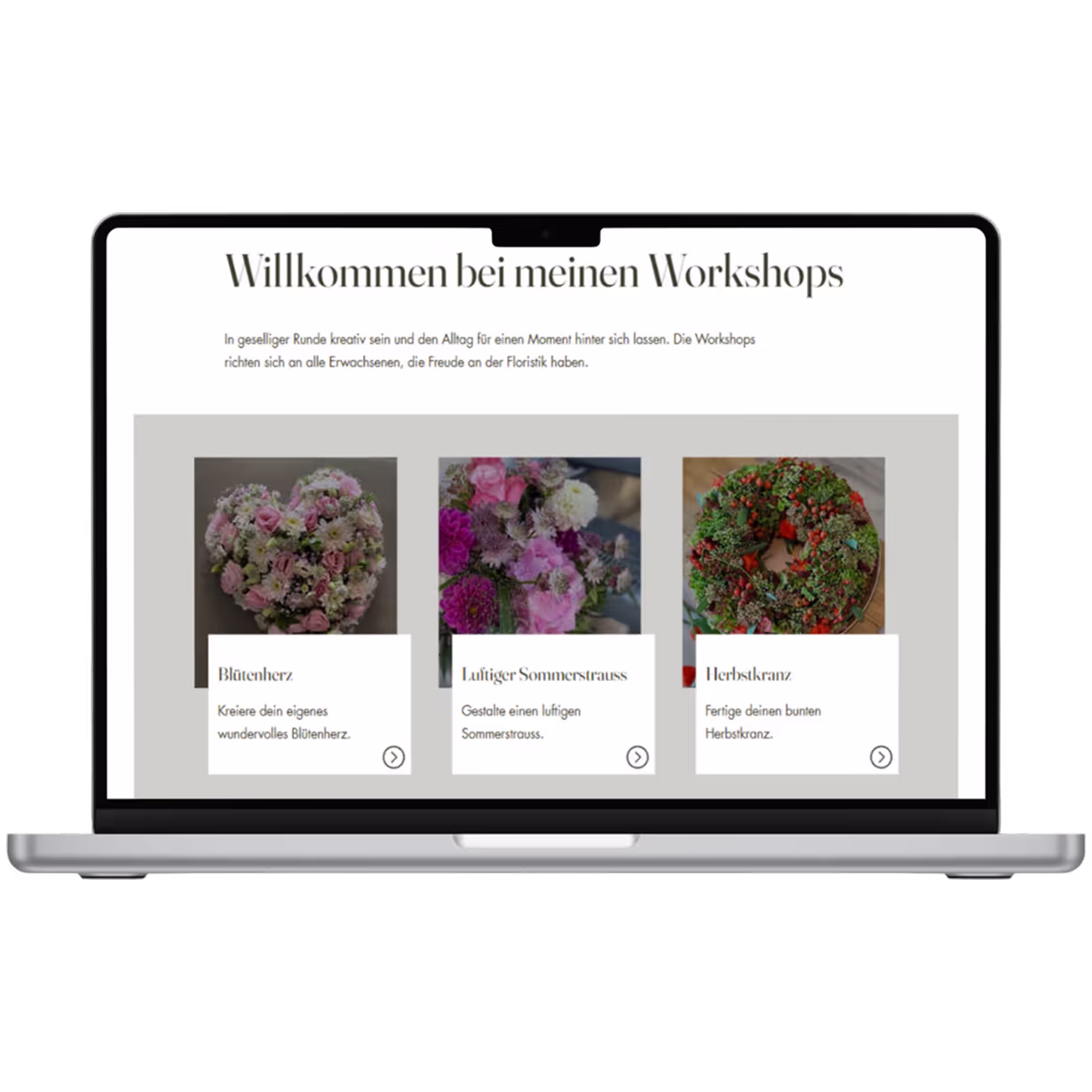 Atelier Blumenstil auf Desktop