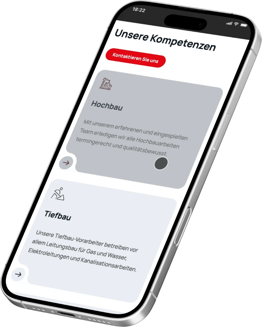 Gloor Bau AG auf Mobile