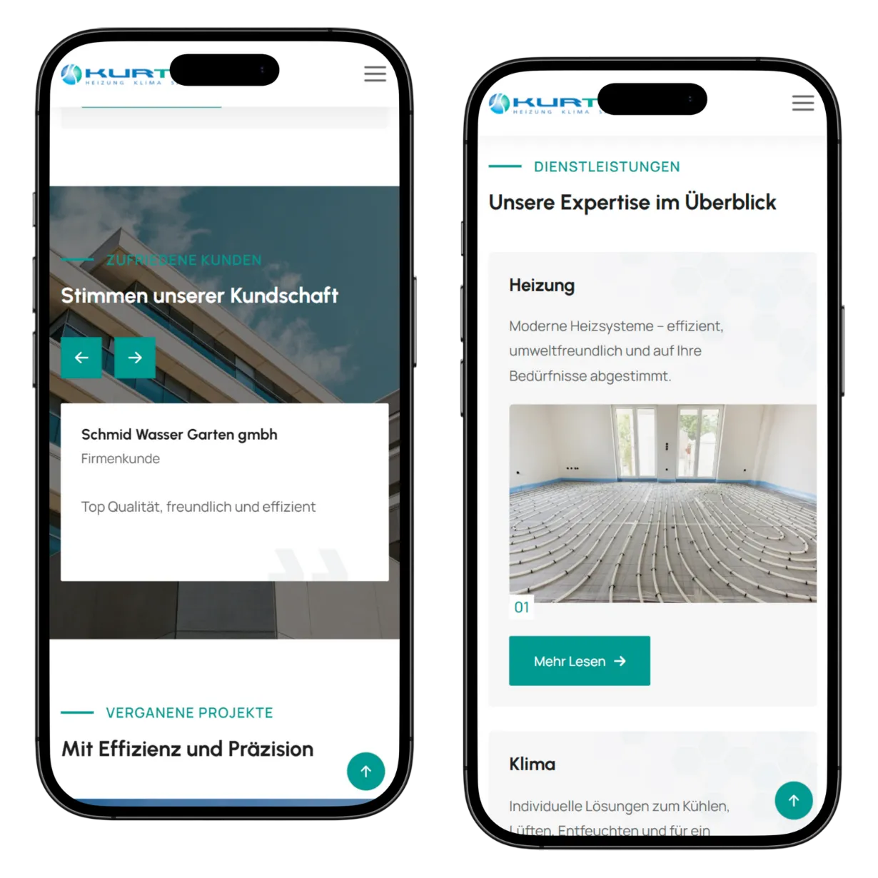 Kurtisi AG Website auf Mobile und Desktop