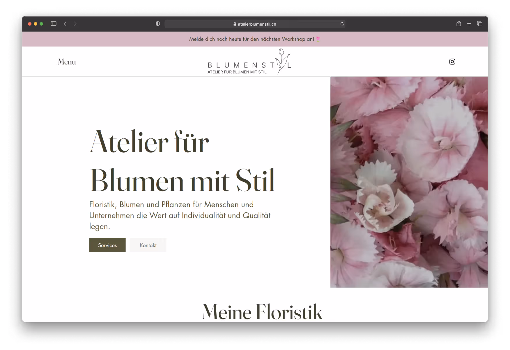 Atelier Blumenstil – neue Website