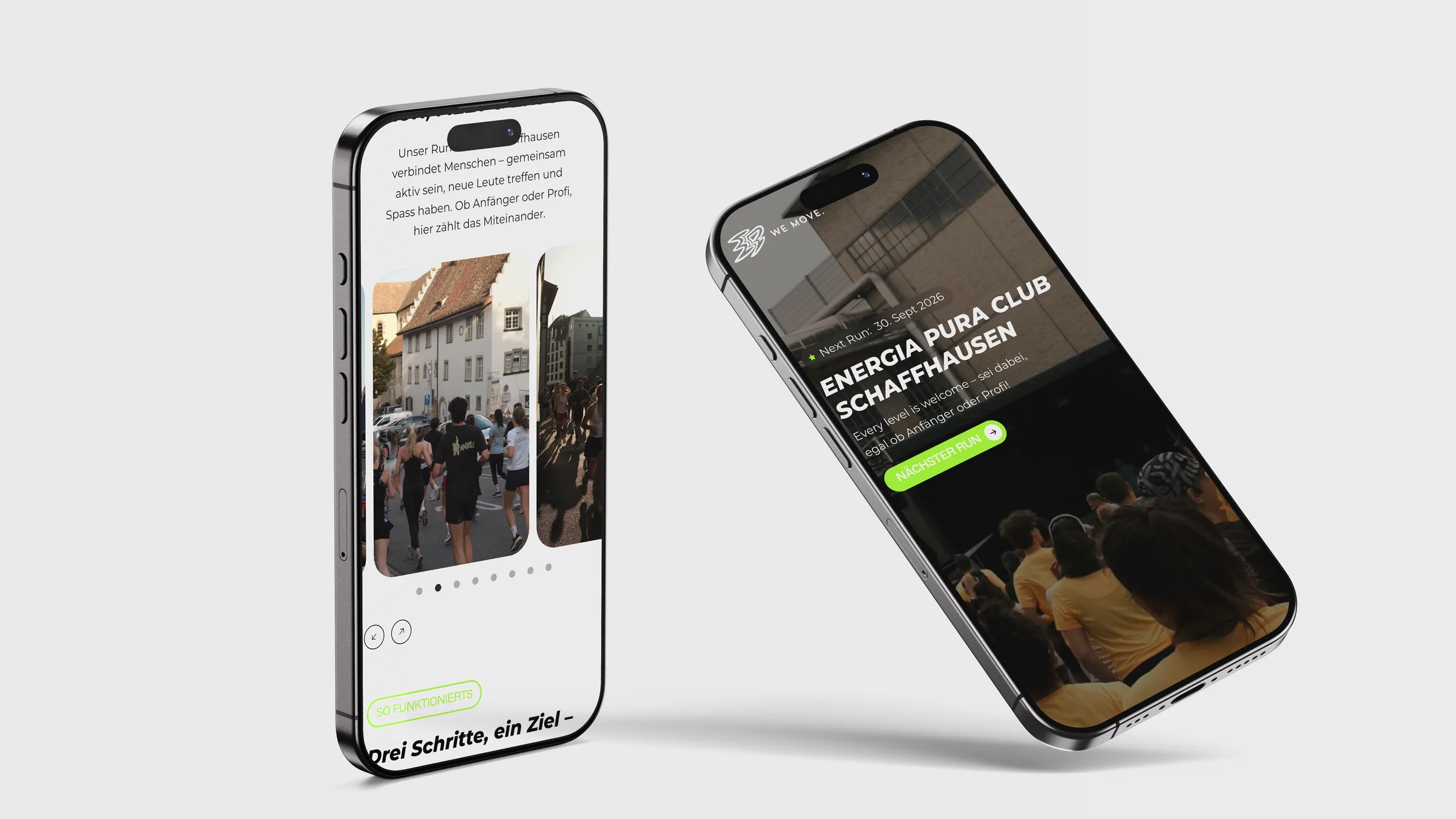 Energia Pura Club, Website auf dem Smartphone