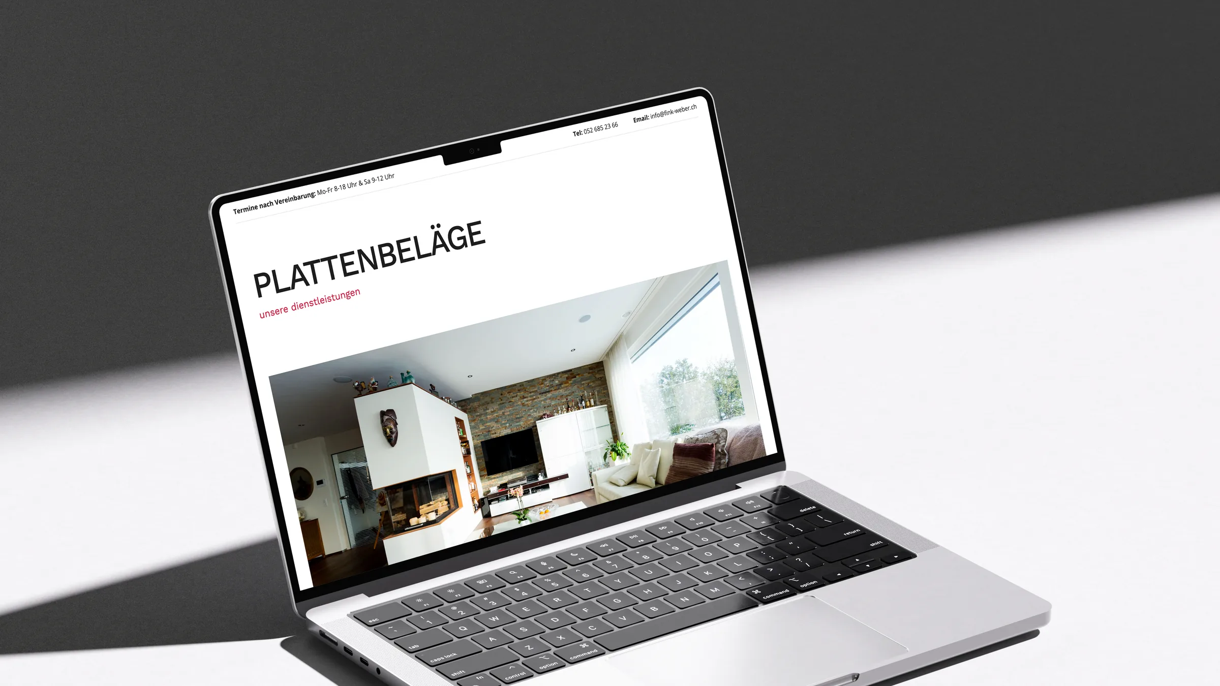 Fink + Weber AG, Referenzen auf dem Laptop