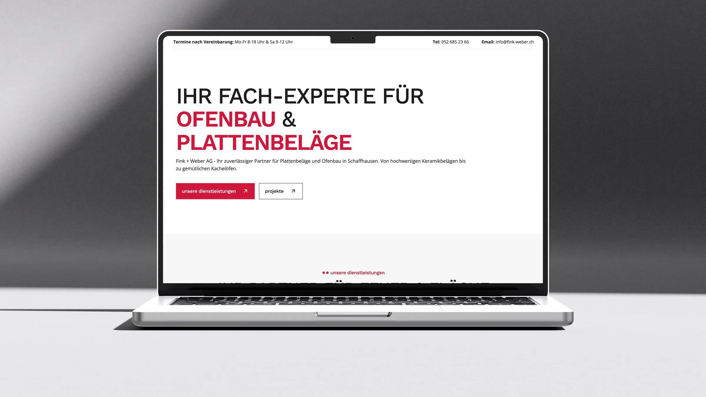 Website Fink + Weber AG