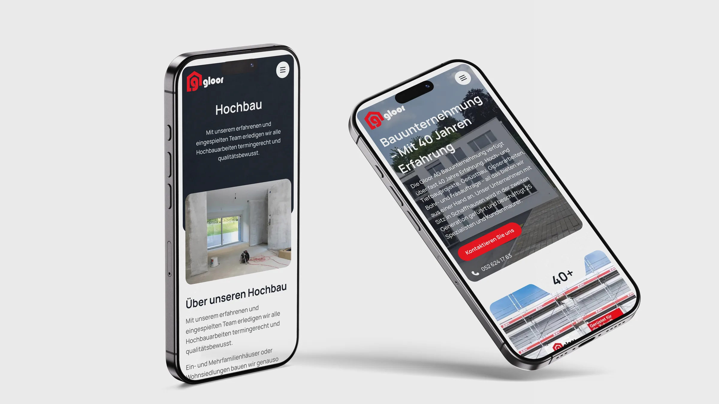 Gloor Bau AG auf Mobile