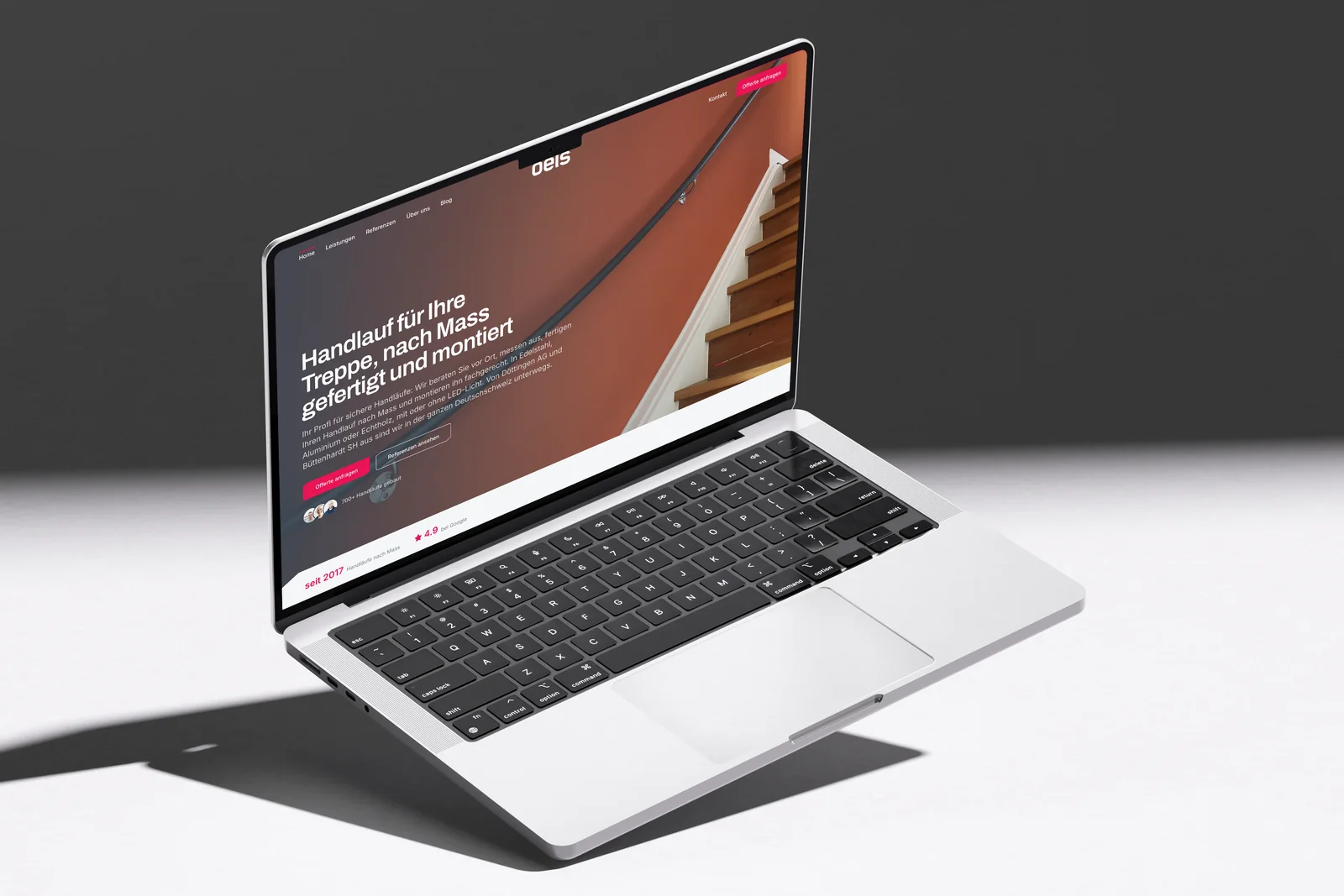 Website Oels GmbH, Handlaufprofis