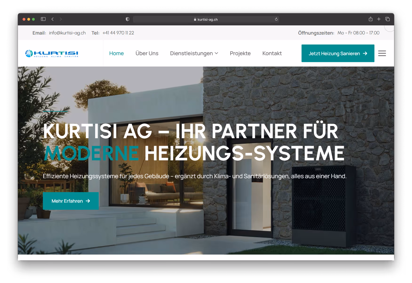 Kurtisi AG – neue Website