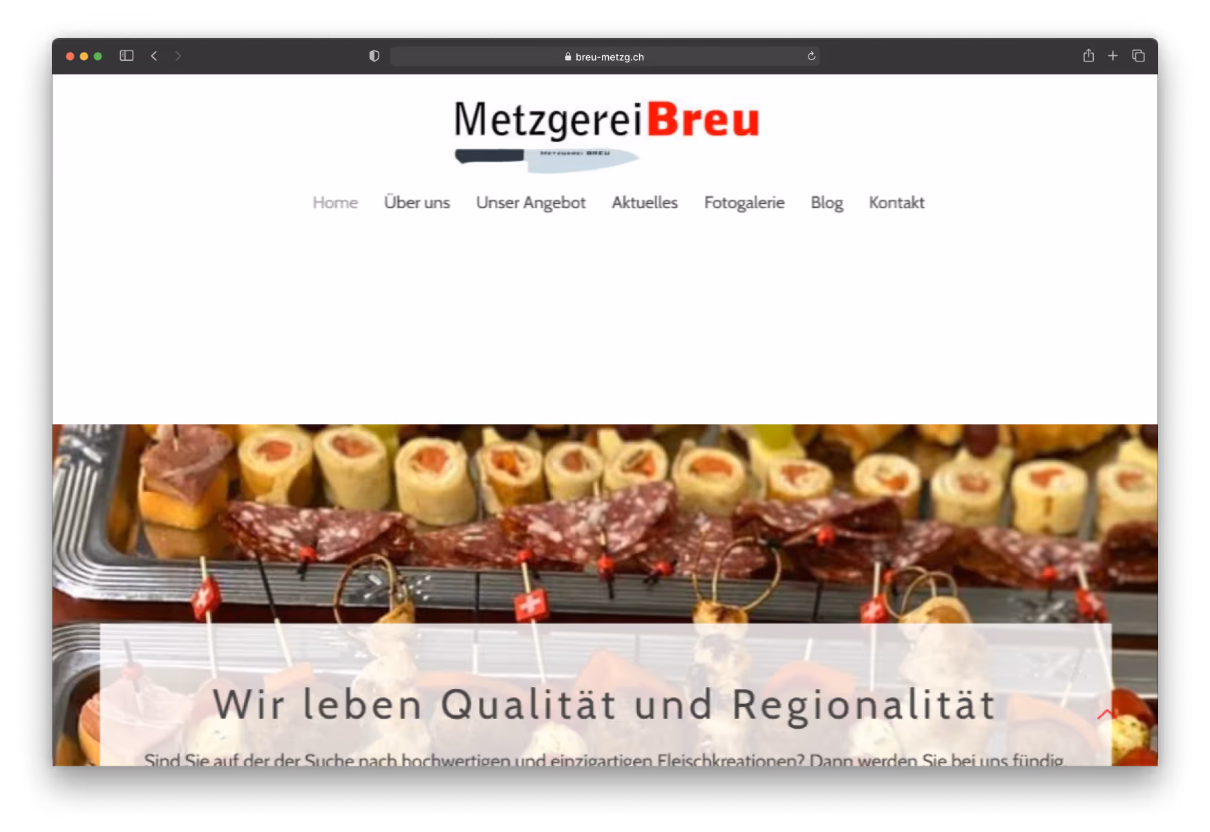 Metzgerei Breu – alte Website