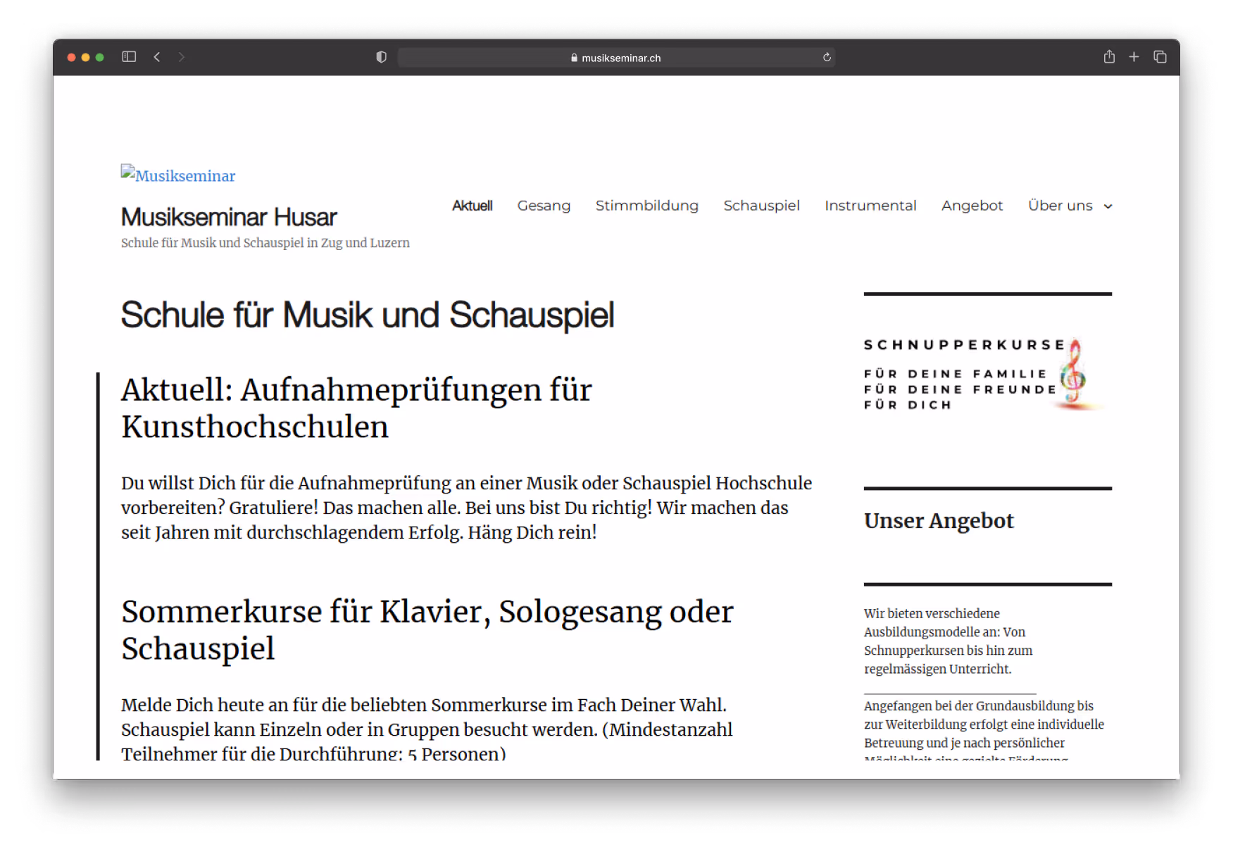 Musik Seminar Husar – alte Website