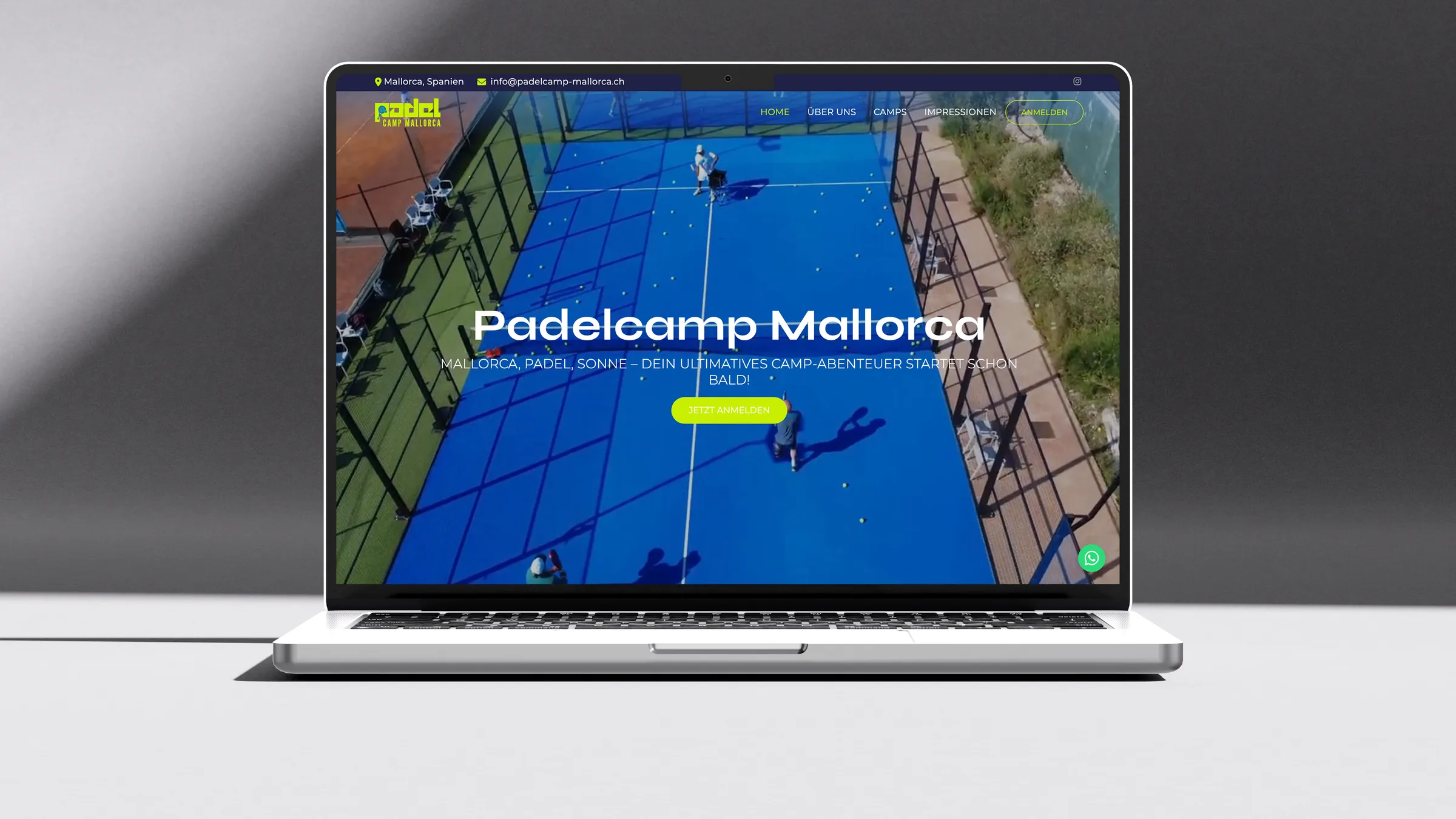 Website Padelcamp Mallorca