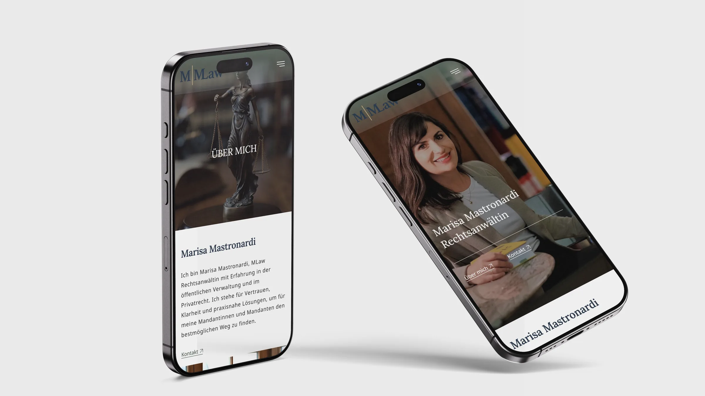 Marisa Mastronardi, Website auf dem Smartphone