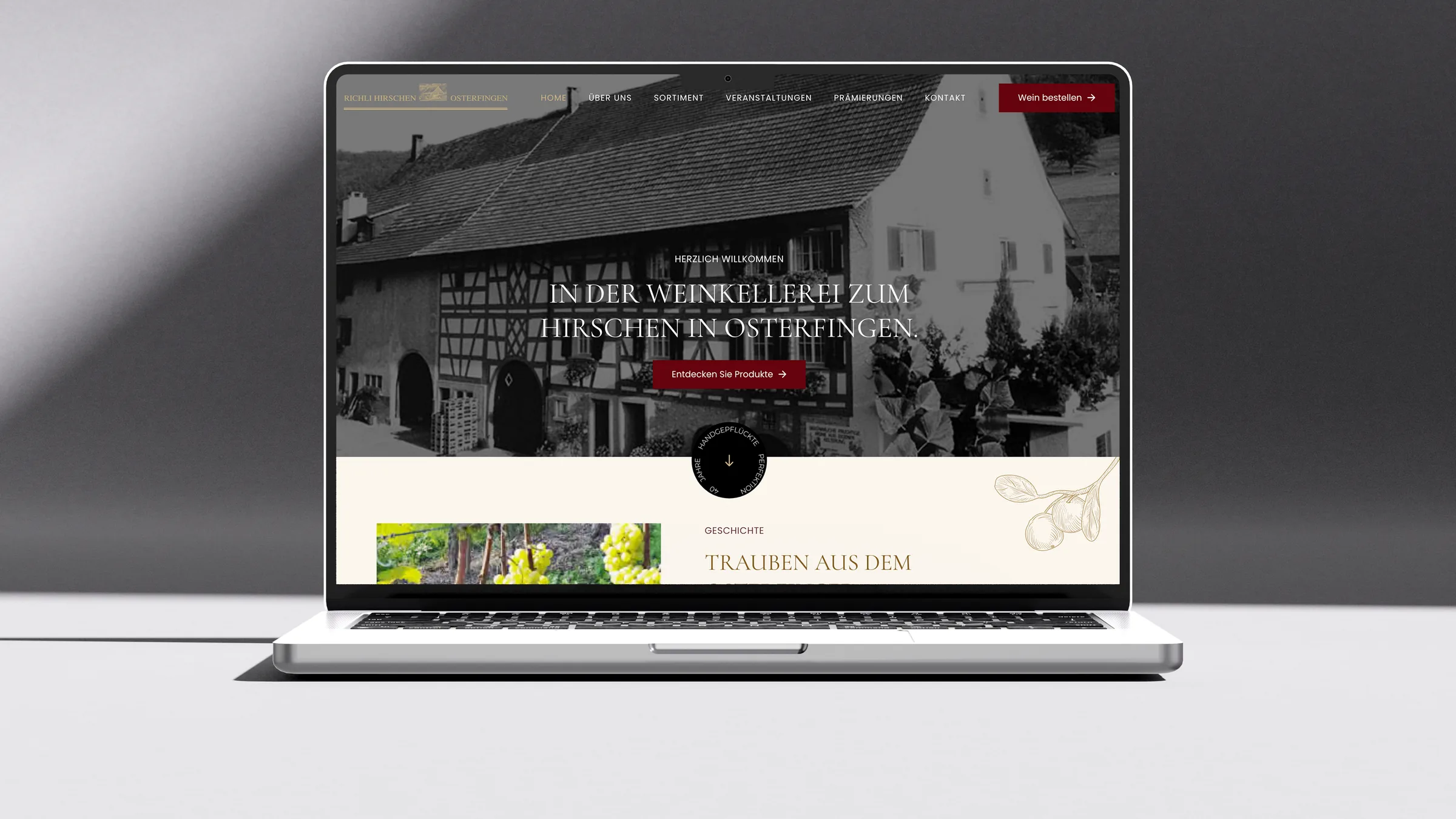Website Weingut Richli Hirschen