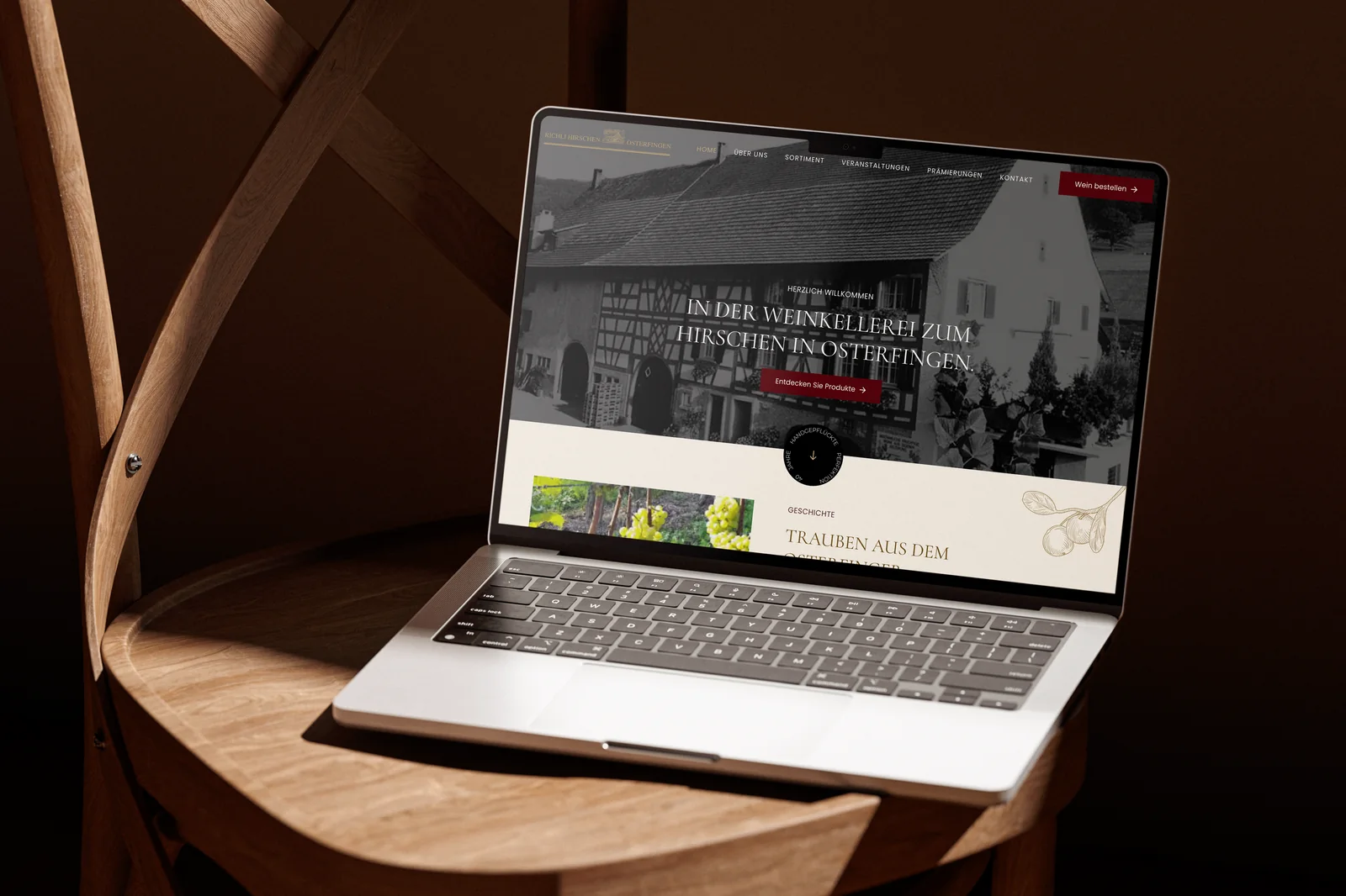 Website Weingut Richli Hirschen