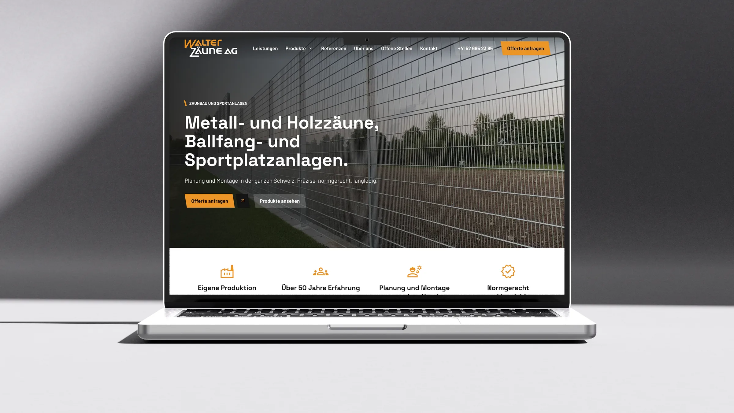 Website Walter Zäune AG